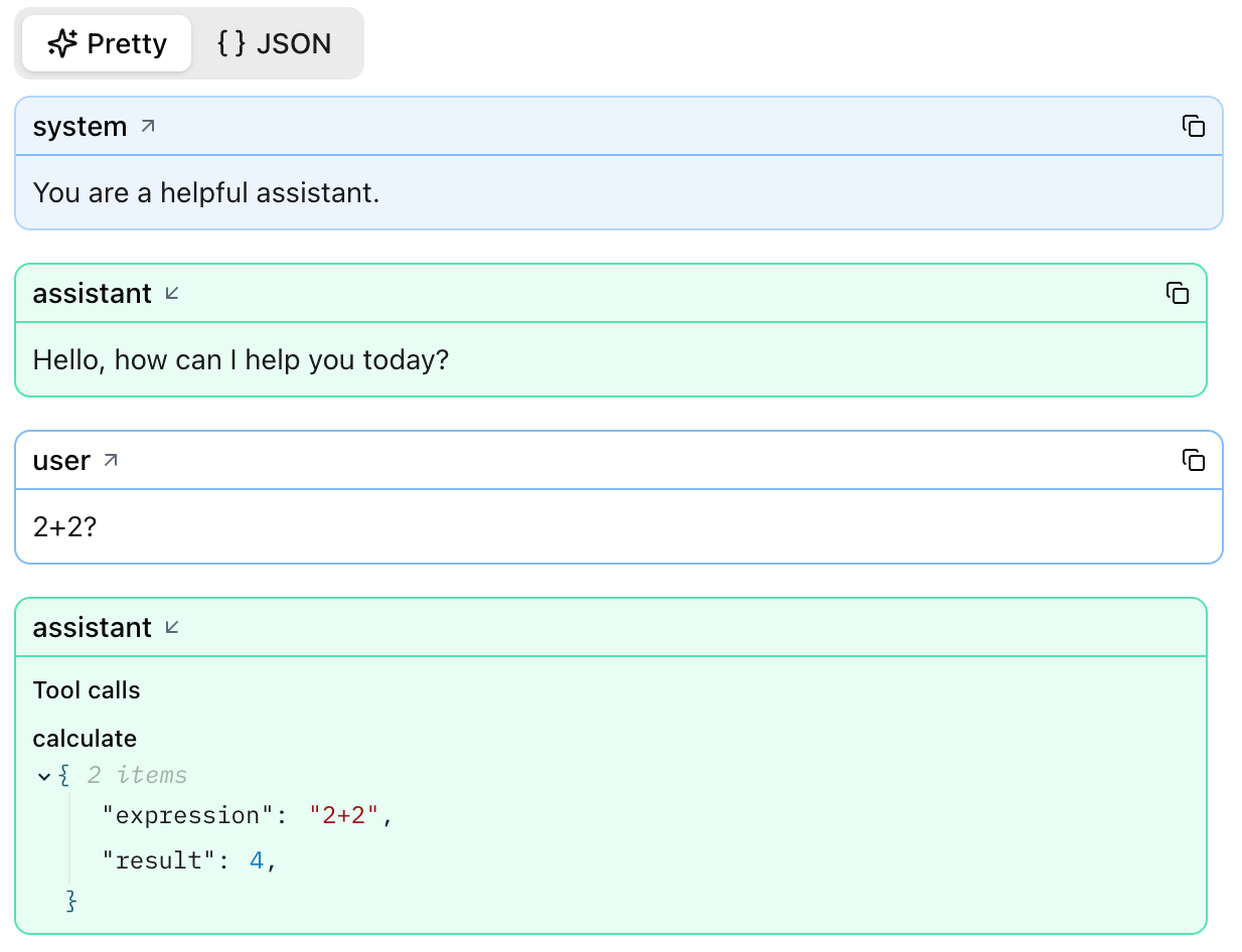 Tool‑call example